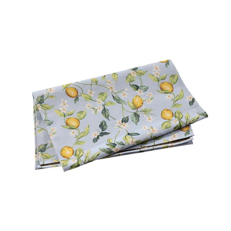 VIETRI Tavola Lemons With White Flowers Runner
