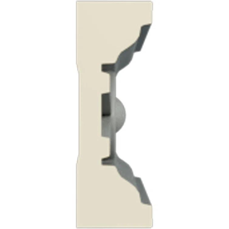 Ekena Millwork 1 1/2"H x 1/2"P x 94 1/2"L, (2" Repeat), Federal Chair Rail (Set of 8)