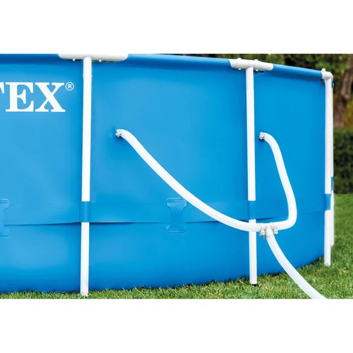 Intex Recreation Plastic Round Frame Set Pool 40'' H x 105'' W x 128'' L , with Pump Included