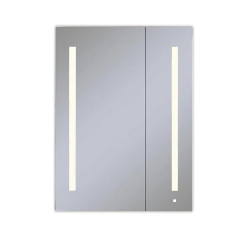 Robern AC3040D4P2LAW AiO Recessed Frameless Medicine Cabinet with 3 Adjustable Shelves and LED Lighting