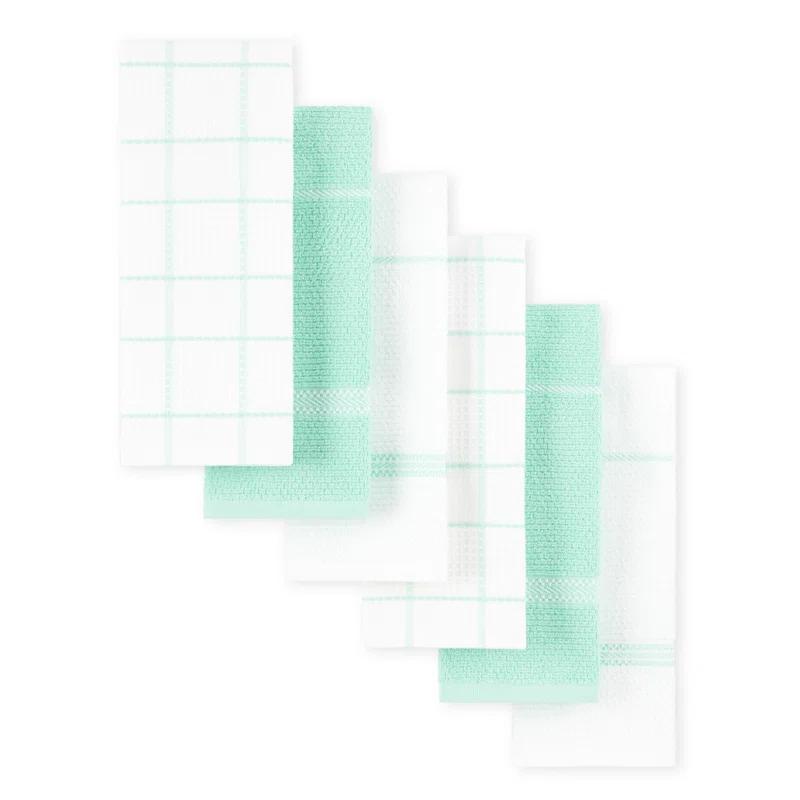 Martha Stewart Martha Stewart Modern Waffle Kitchen Towel Set 6-Pack, Linen, 16"x28" (Set of 6)