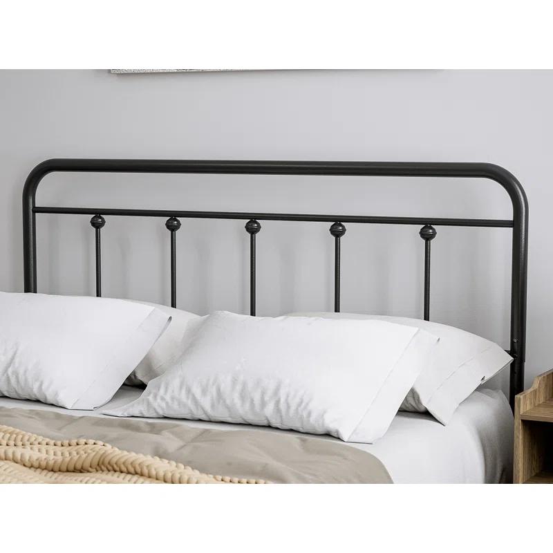 August Grove® August Grove® Metal Headboard - Adjustable Height - Farmhouse Victorian Style