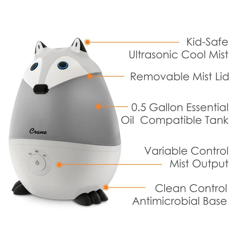 Crane USA Adorable - Mini Fox - Cool Mist Humidifier, 0.5 Gal.