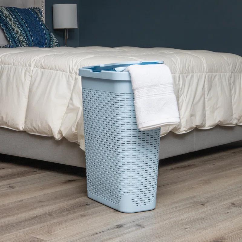 Mind Reader Mind Reader 50L Slim Laundry Hamper, Clothes Basket, Lid, Plastic