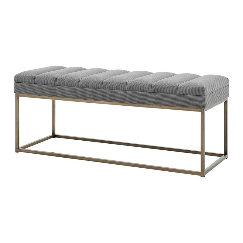 Everly Quinn Georgenia Polyester Upholstered Bench