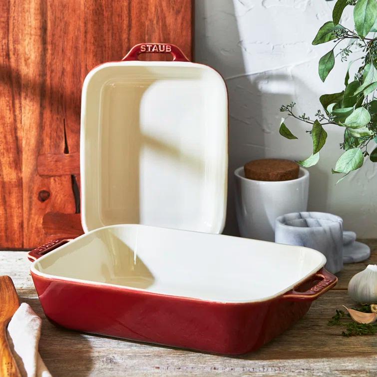 Staub ® Rustic Red 2-Piece Rectangular Baker Set