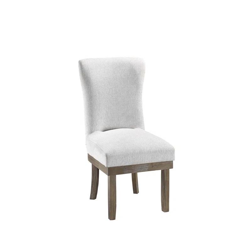Landon Linen Upholstered Side Chair in Gray