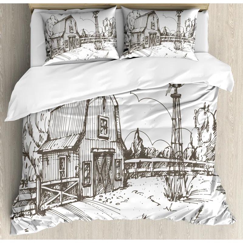 Ambesonne Farmhouse / Country Duvet Cover Set