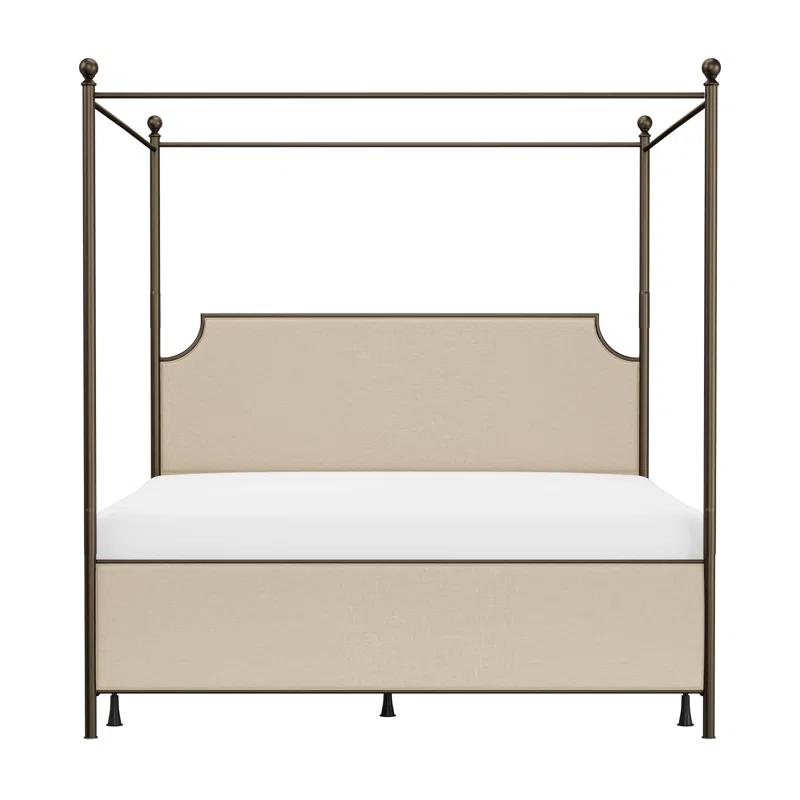 Nordland Upholstered Metal Canopy Bed