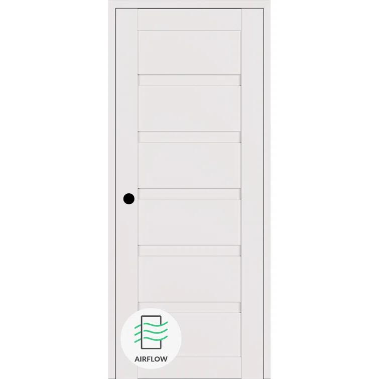 Belldinni Louver DIY-FRIENDLY Paneled Manufactured Wood Airflow Single Prehung Interior Door