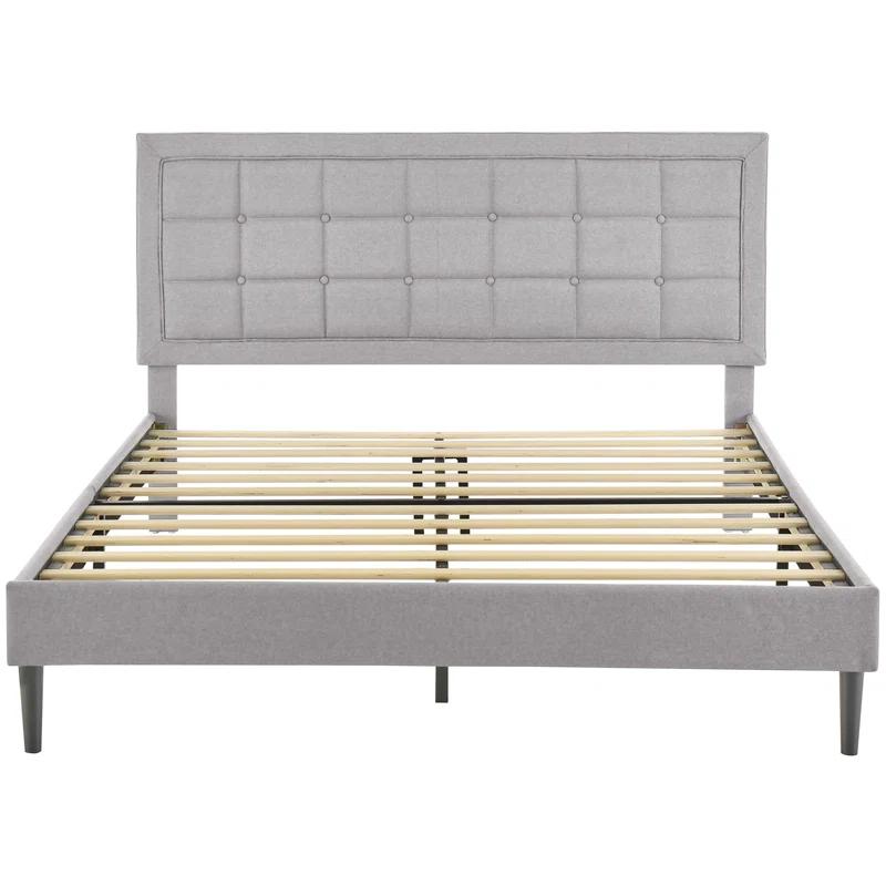 DeCoro Home DeCoro Mornington Upholstered Platform Bed Frame and Headboard