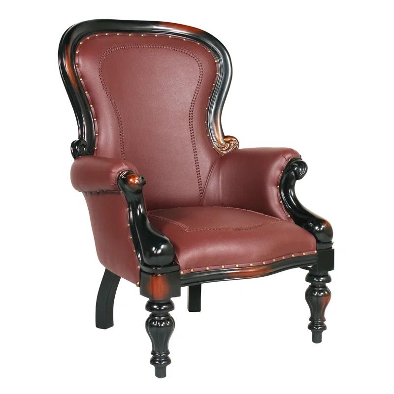 Design Toscano Victorian Faux Leather Armchair