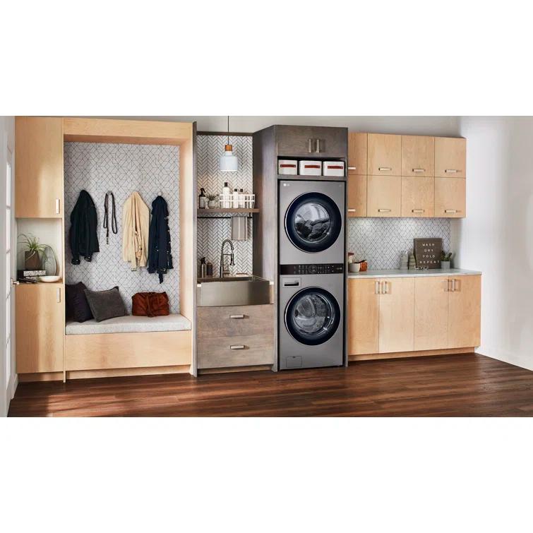LG LG Single Unit Front Load WashTower with Center Control Washer and 7.4 cu. ft. Electric Dryer, 4.5 cu. ft. WKE100HVA