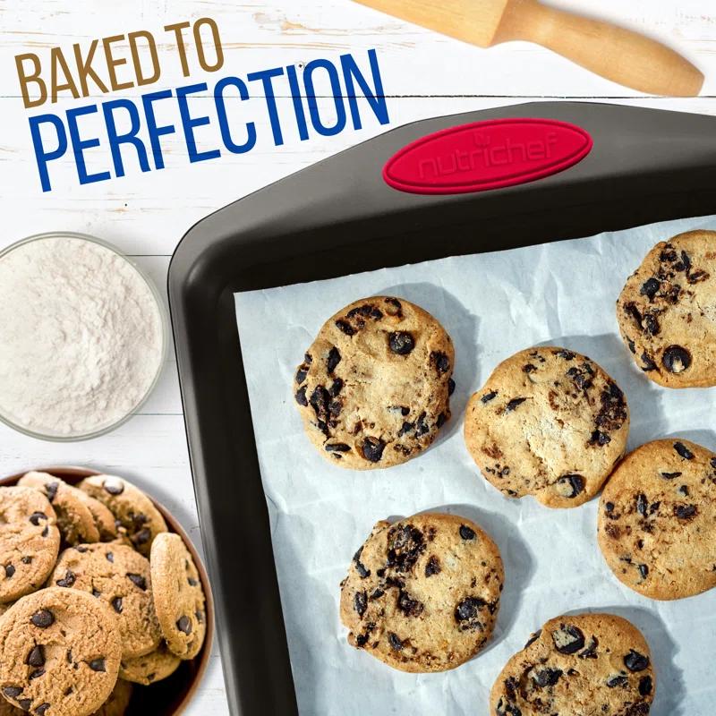 NutriChef Non-Stick Steel 2 Piece Baking Sheet Set (Set of 2)