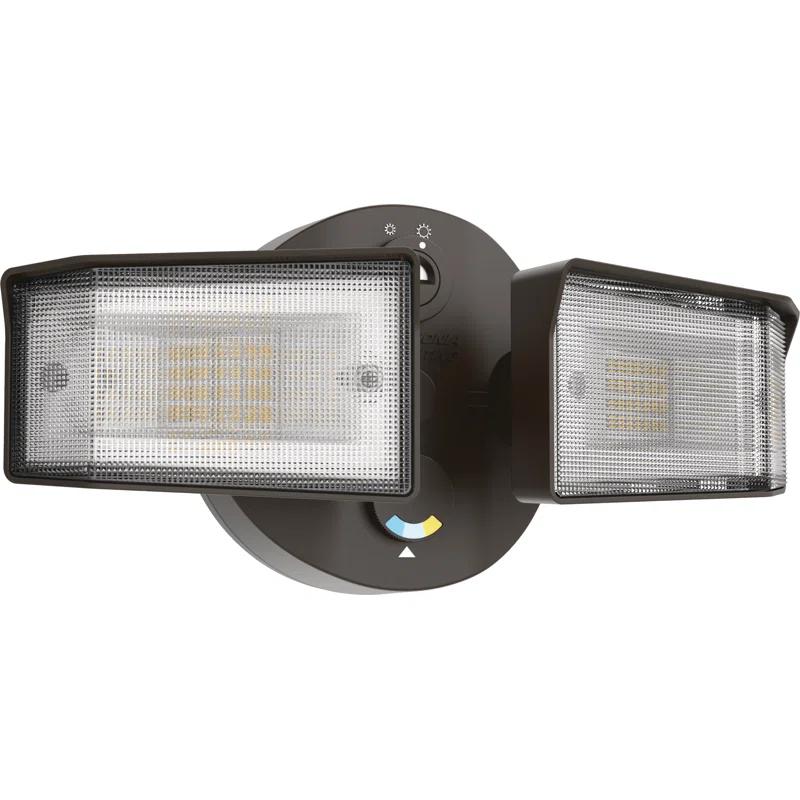 Lithonia Lighting 2 - Head Hardwired Dusk to Dawn Outdoor Security Flood Light