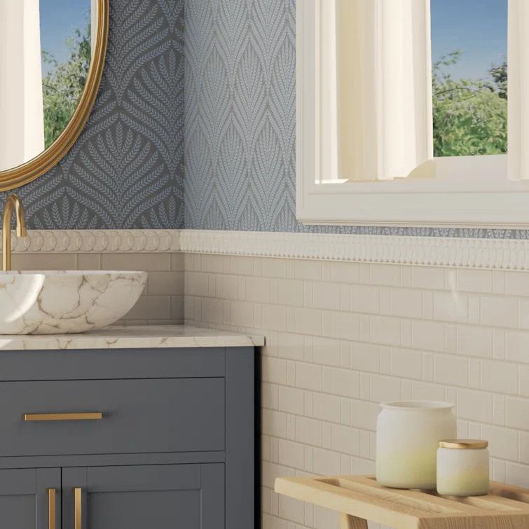 Ekena Millwork Endurathane Cole Chair Rail, 1 7/8"H x 1/2"P x 94 1/2"L, (1 1/8"Repeat), Factory Primed (8-Pack) (Set of 8)