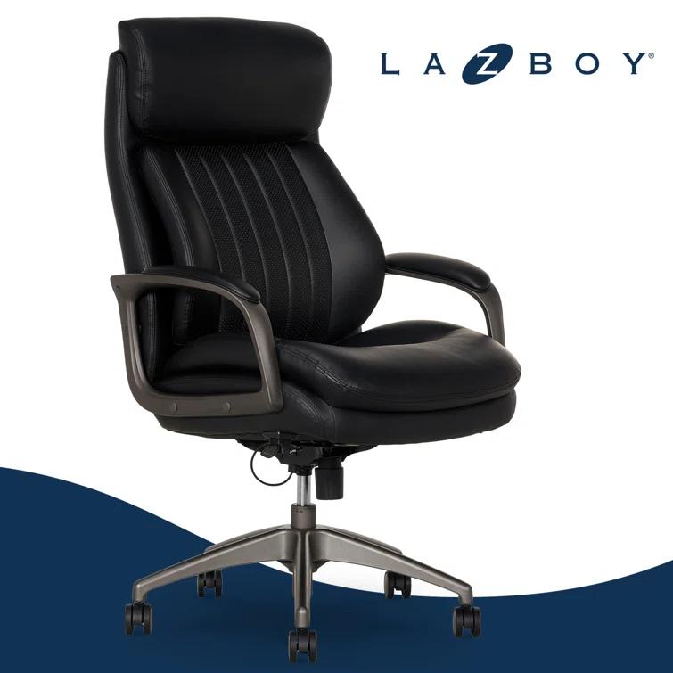 La-Z-Boy La-Z-Boy® Nova Executive Office Chair, Patented AIR Ergonomic Support Technology®, High-Back Premium Comfort & Support, Vegan PU Leather
