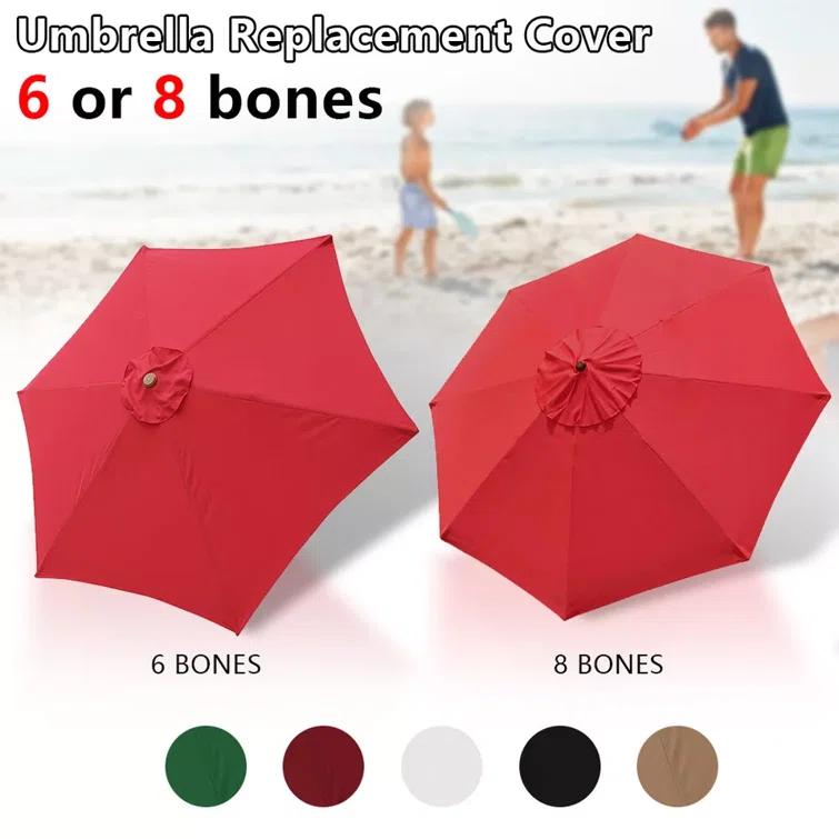 Arlmont & Co. 10ft Patio Umbrella Canopy Top Cover Replacement Fits 6 Ribs (canopy Only) | Wayfair