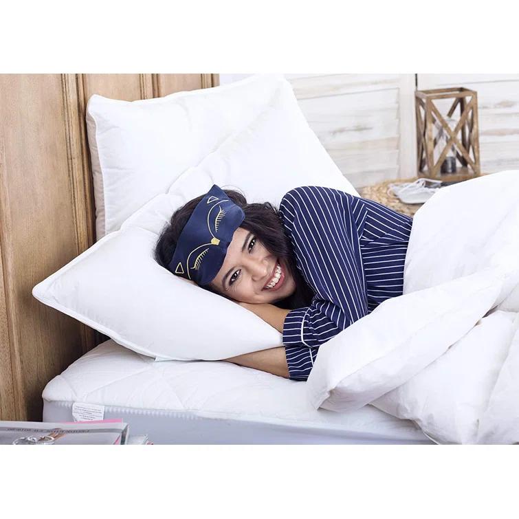 Continental Bedding Siberian 800FP 100% Goose Down Pillow Soft Support Queen Size Pack of 1