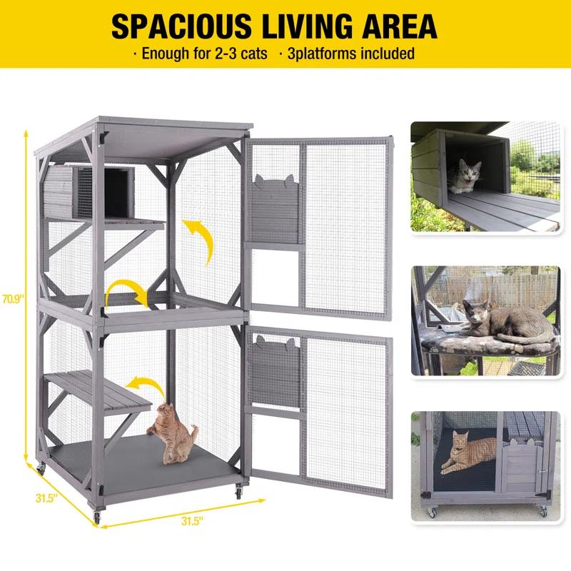 Aivituvin Portable Cat Playpen