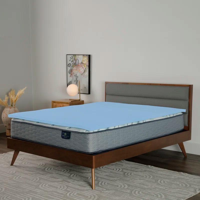 Serta Serta Comfort Cool Memory Foam Mattress Topper, 1.5 Inch