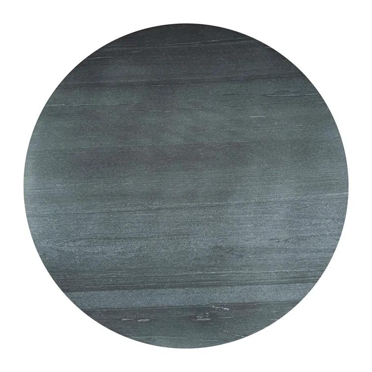 Zuo Hospitality Round Marble Top Metal Base Dining Table