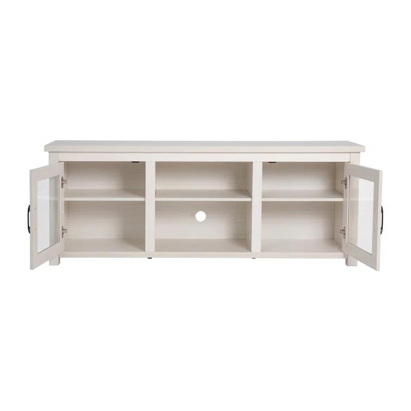 Flash Furniture Hatteras Classic TV Stand for up to 80" TVs with Glass Fronted Doors