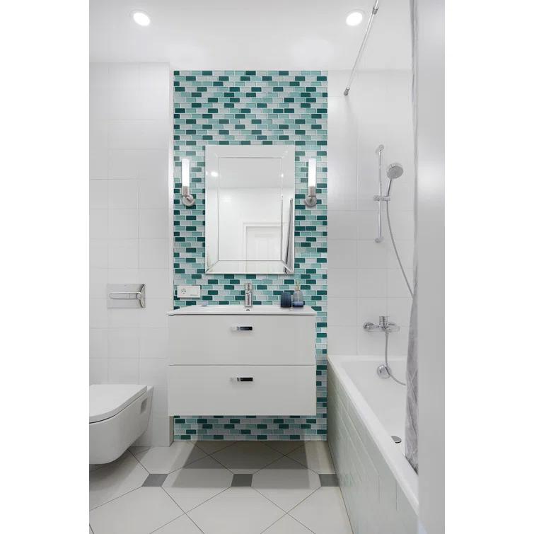 WS Tiles® Swimming Pool Series 1" x 2" Straight Edge Glass Mosaic Tile