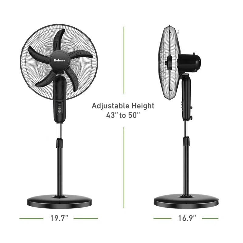 Holmes 18" Oscillating Manual Stand Fan, 3 Speeds