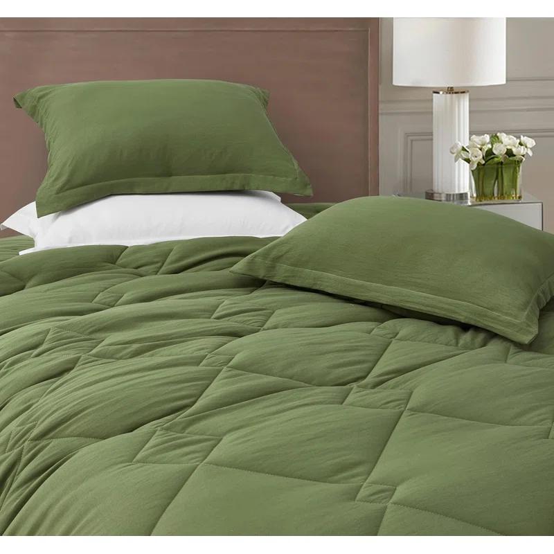 Chezmoi Collection Logan Solid Comforter Set