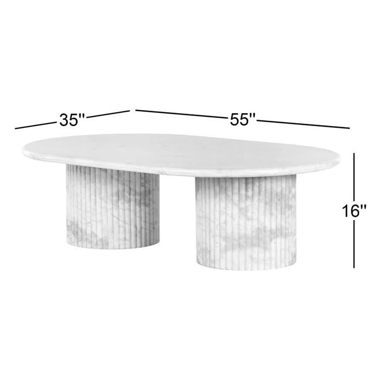 Mercer Oval Coffee Table - Black Marble