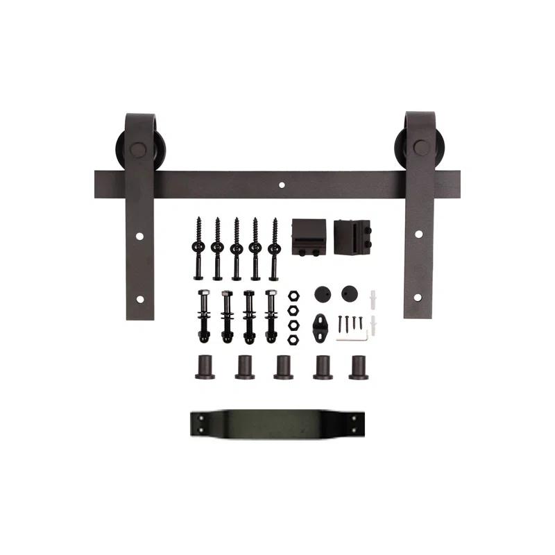 84'' Solid Wood Paneled with Installation Hardware Kit Barn Door