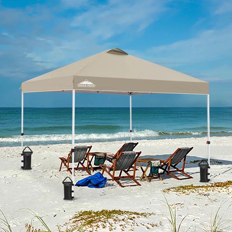 EAGLE PEAK Pop Up Canopies 10 Ft. W x 10 FT. D Metal Party Tent Canopy