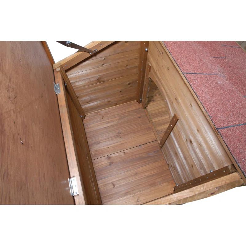 TRIXIE Natura Weatherproof Outdoor Lodge Dog House, Elevated Floor