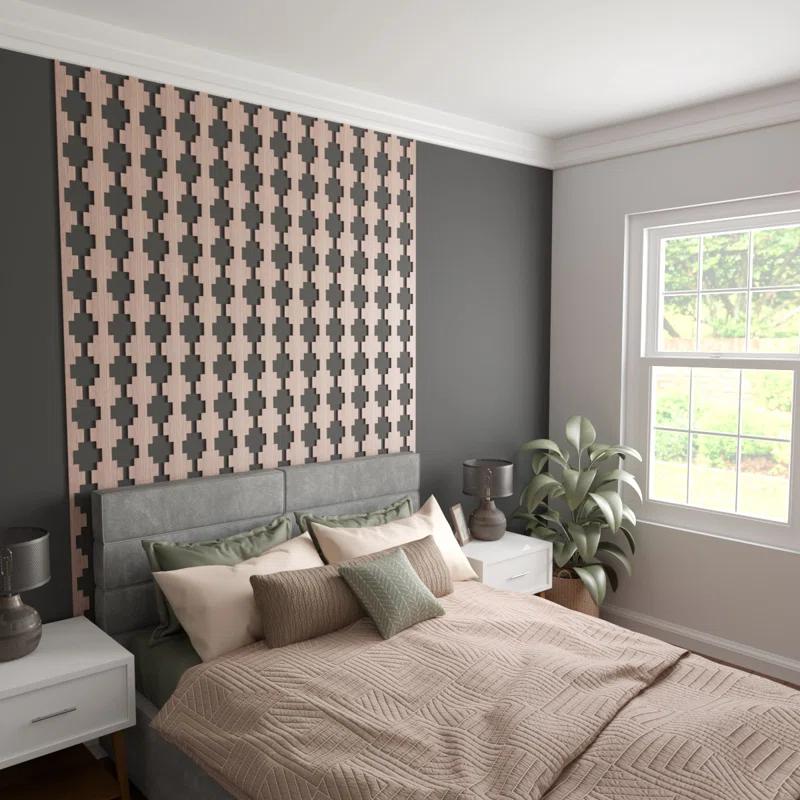 Ekena Millwork Gypsum Adjustable Wood Decorative Slat Wall Panel Kit