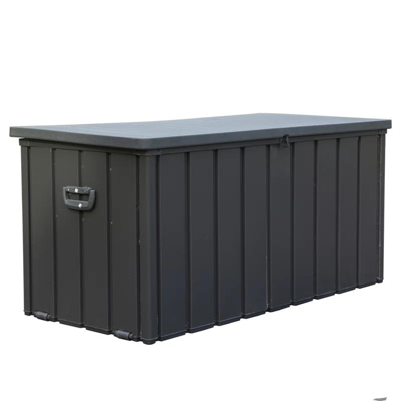 Tryimagine 160 Gallon Outdoor Storage Deck Box Waterproof, Large Patio Storage Bin For Outside Cushions, Throw Pillows, Garden Tools, Lockable