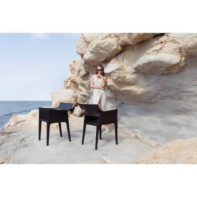 Pedrera Stacking Patio Dining Chair (Set of 4)