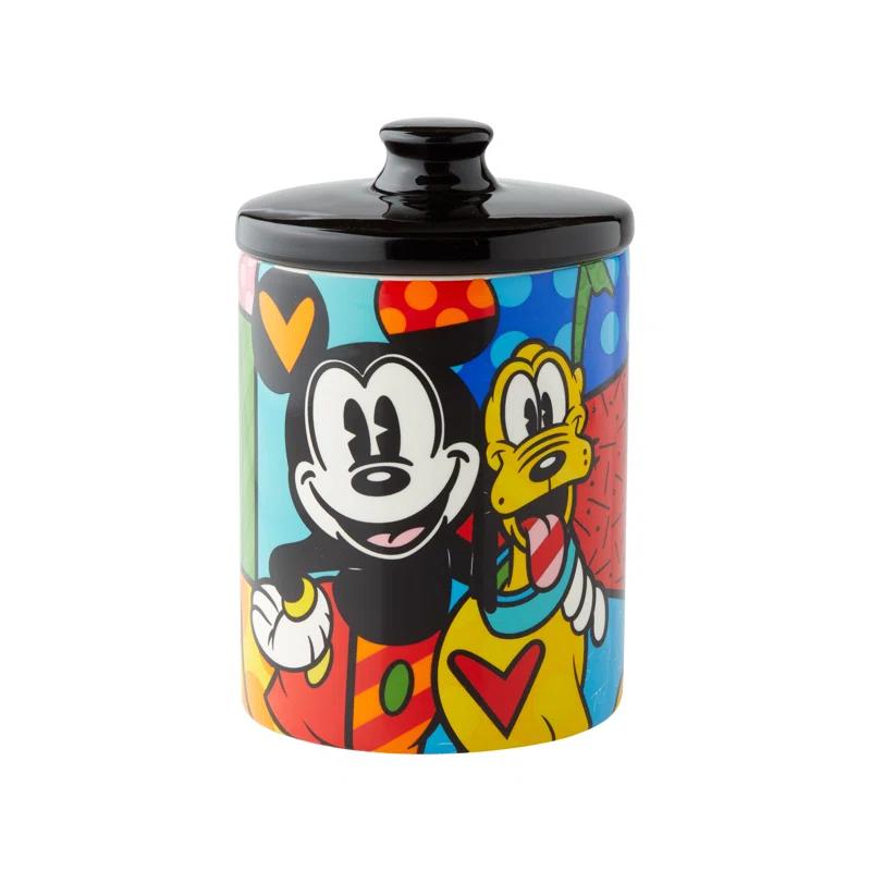 Disney by Britto MickeyMouse & Pluto Canister 6in H
