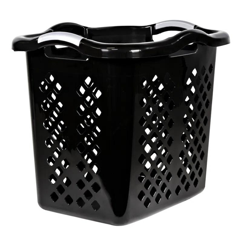 Home Logic Plastic Laundry Hamper with Handles (Set of 2)