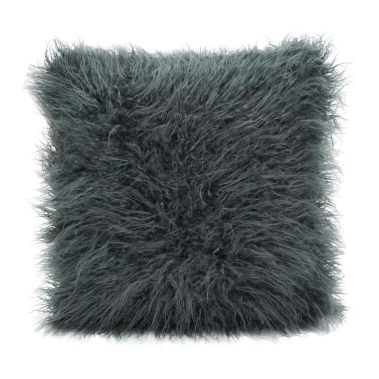 Faux Mongolian Collection Throw Pillow