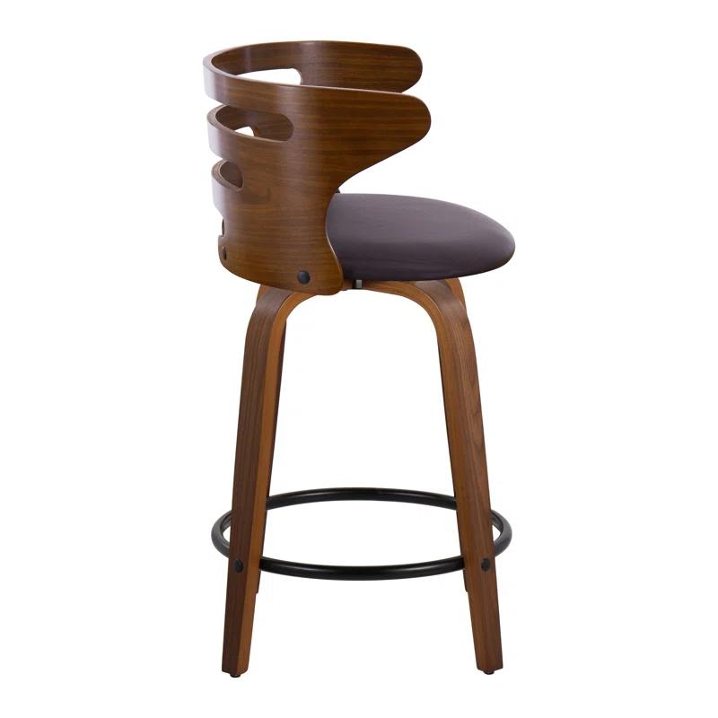 LumiSource Swivel Upholstered Counter Stool