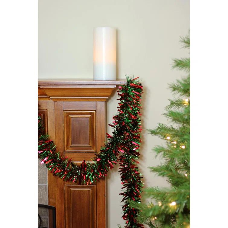 Northlight Seasonal 50' x 3" Red and Green Wide Cut 6-Ply Artificial Christmas Garland - Unlit