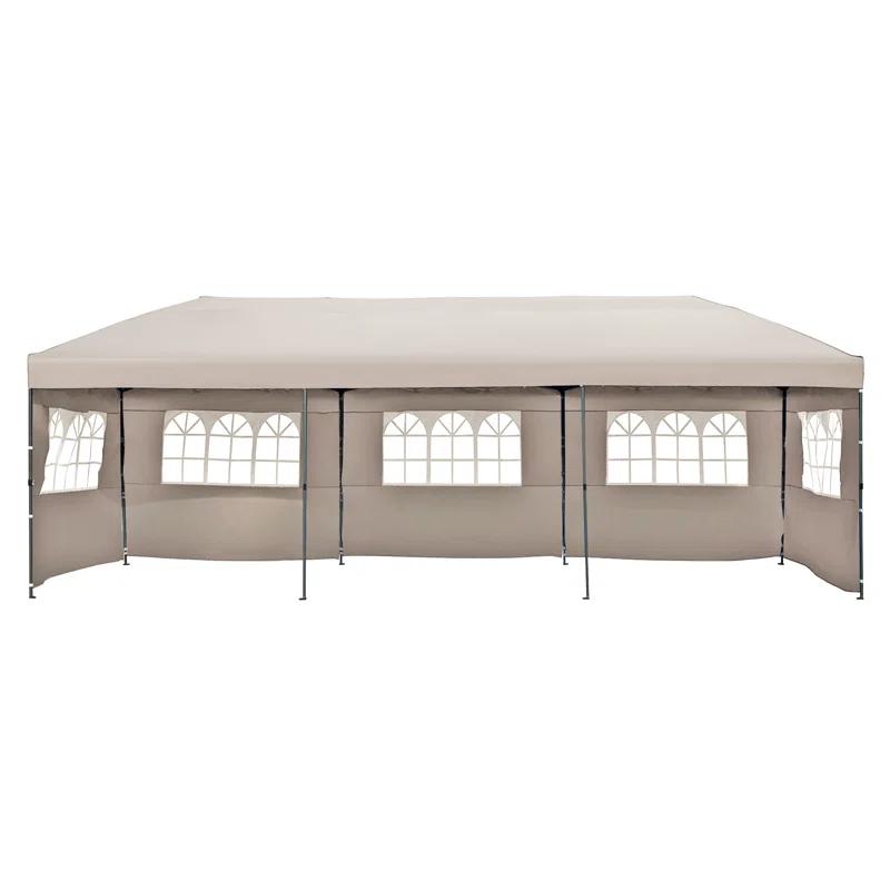 GROUPES 10X30 Pop Up Canopy With Sidewalls, Heavy Duty Outdoor Party Tent With Wheeled Bag, For Patio,Wedding, Backyard