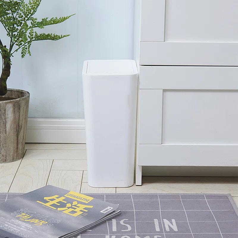 HANAMYA Plastic Touch Top Waste Basket - 2.6 Gallons