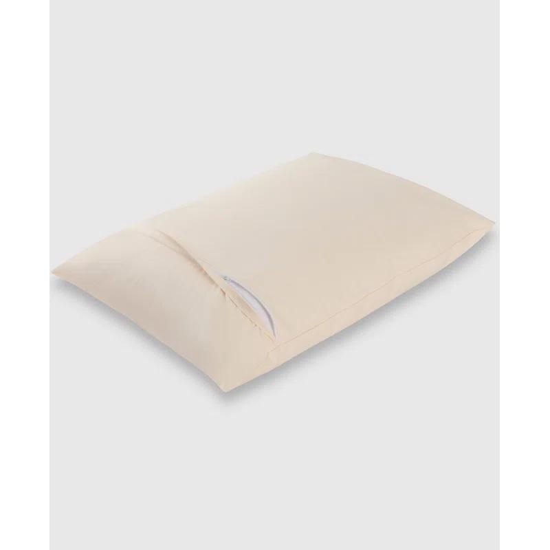 Cotton Zippered Pillow Protector, Blocks Dust Mites, Pollen, Pet Dander & Other Irritants