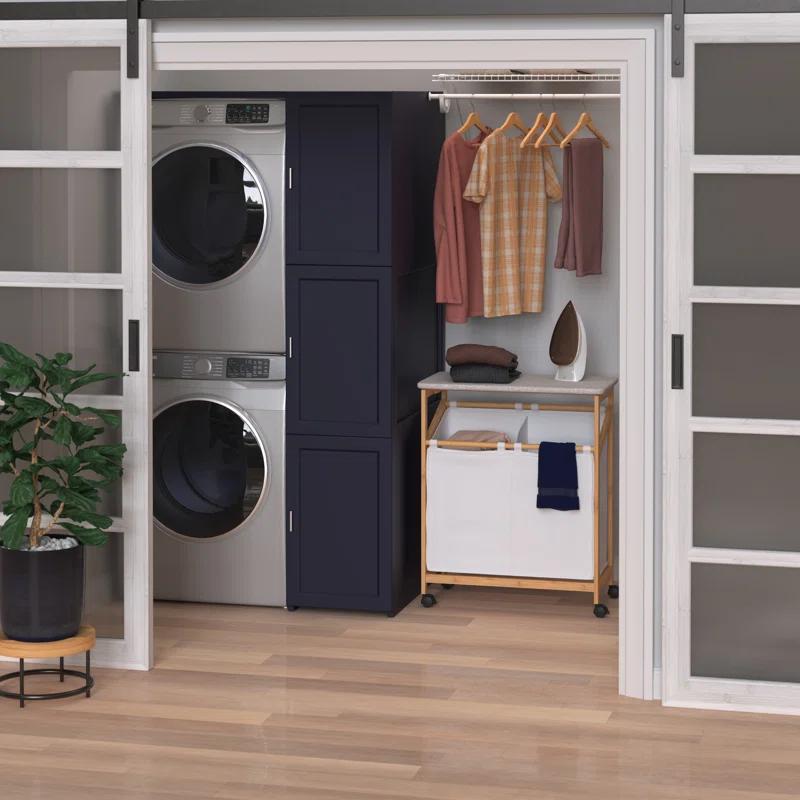 ClosetMaid ClosetMaid Bamboo Laundry Hamper Storage Cart