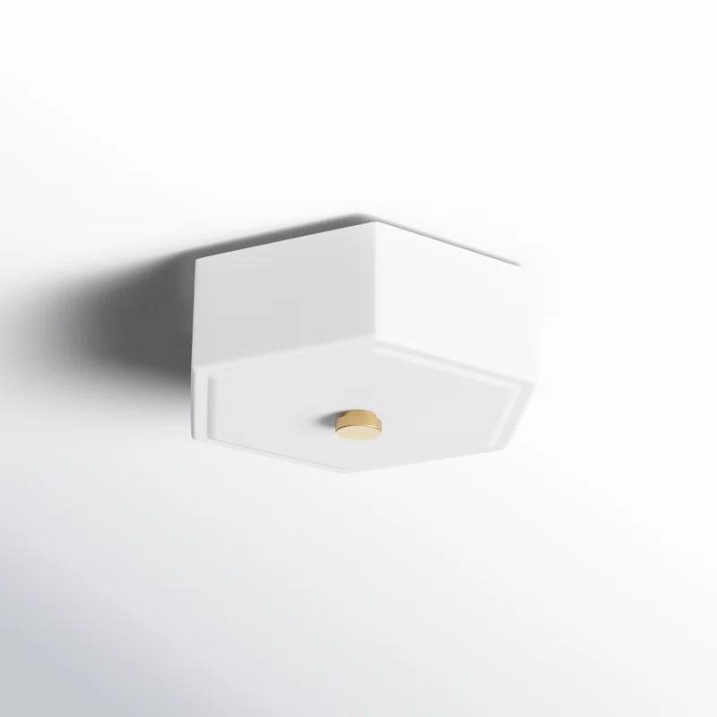 Hettie Flush Mount - White / 11"Dia