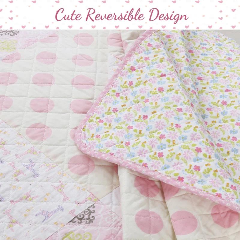 Cozy Line Home Fashion BB2022-073 Cotton Geometric Shapes Quilt Set