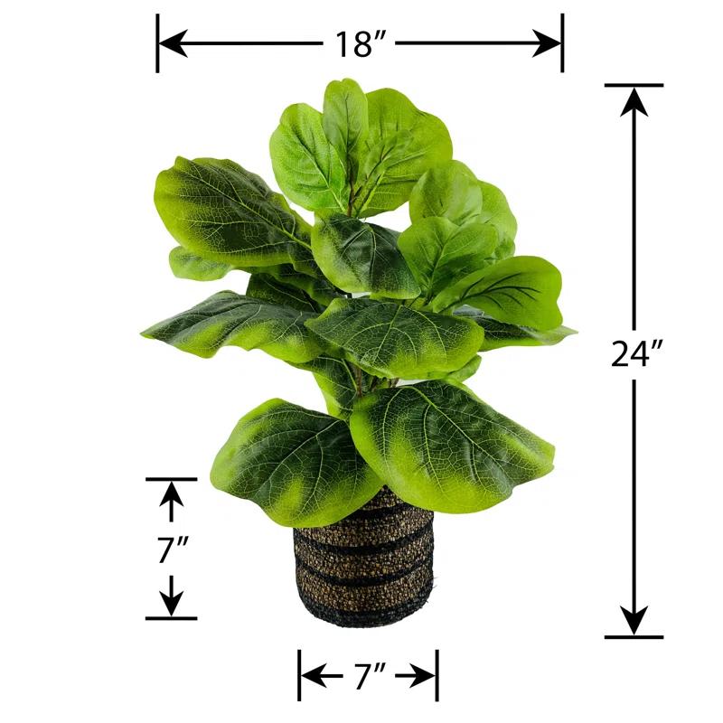 Primrue 24'' Faux Fiddle Leaf Fig Plant
