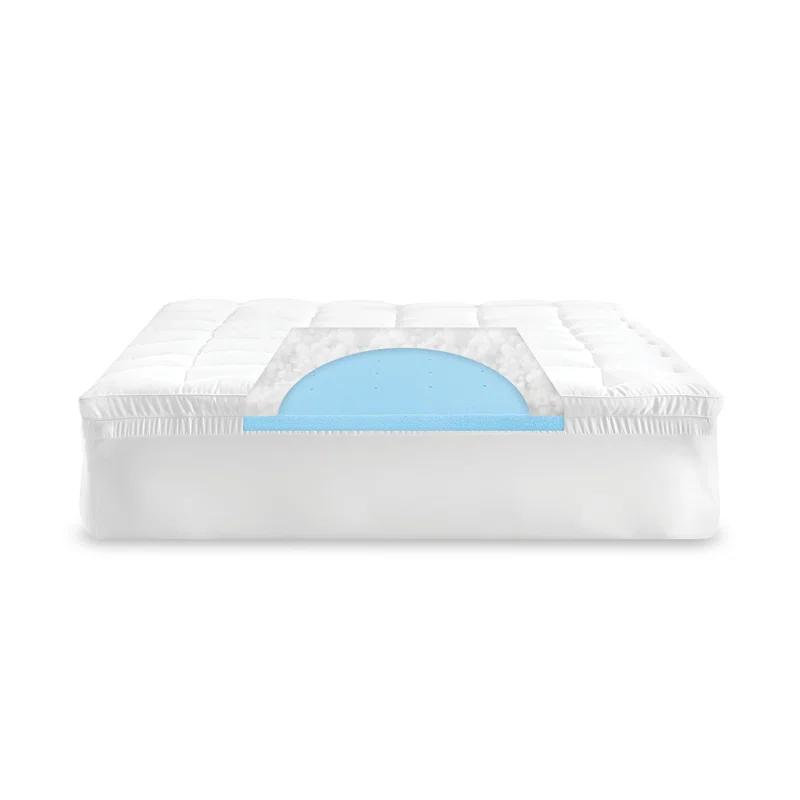 BodiPEDIC 4" Hybrid Memory Foam And Fiber Mattress Topper